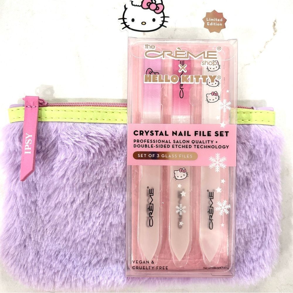 GLAM PACK!! The Crème Shop x Hello Kitty Crystal Nail File Set - Pink